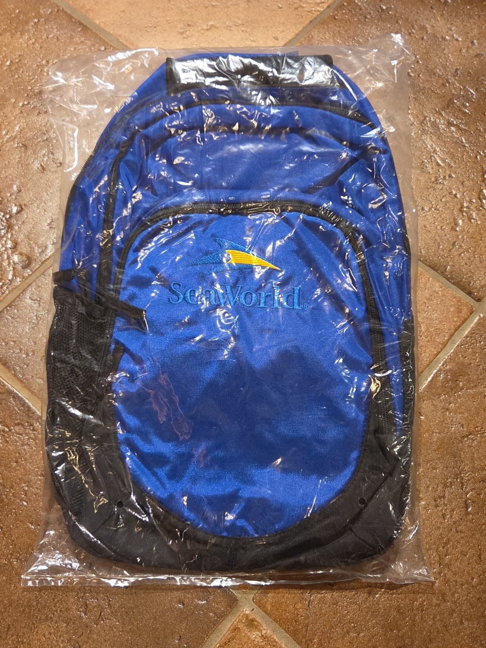 SeaWorld Blue and Black Backpack